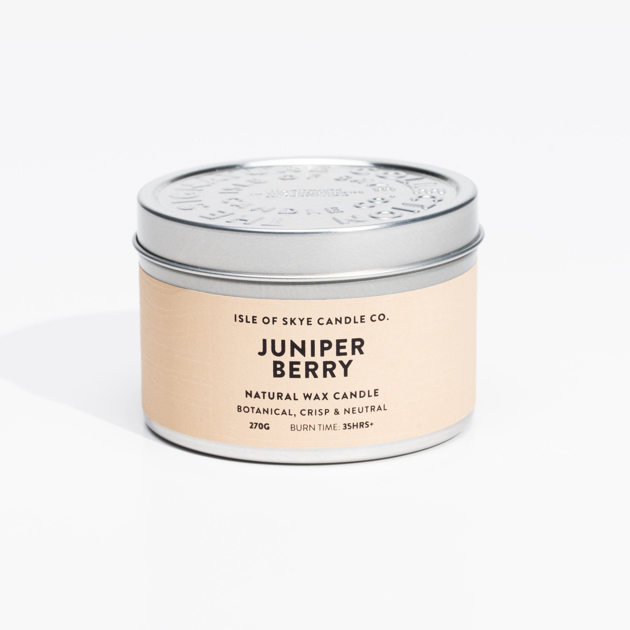 Juniper Berry tin candle 