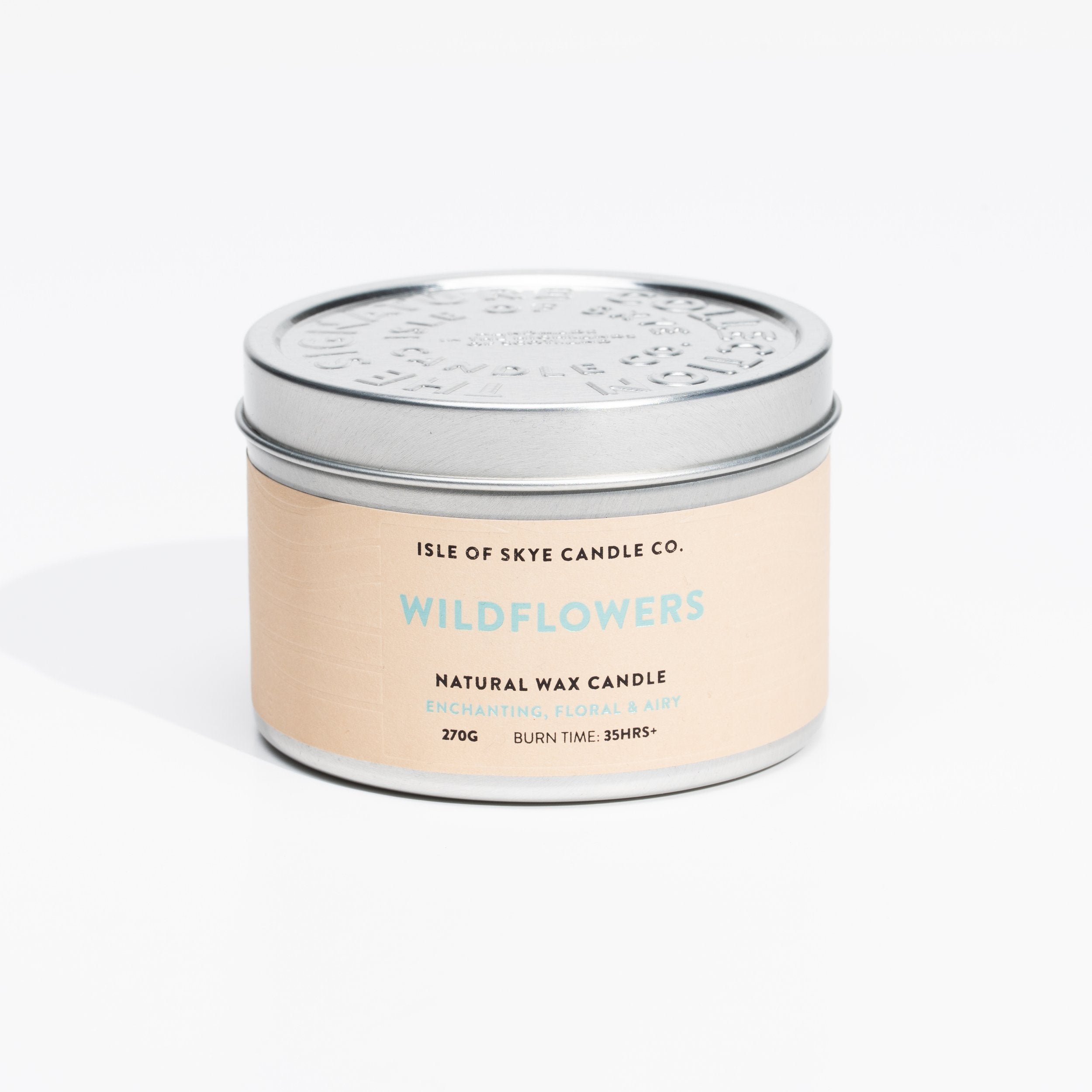 Wildflowers tin candle